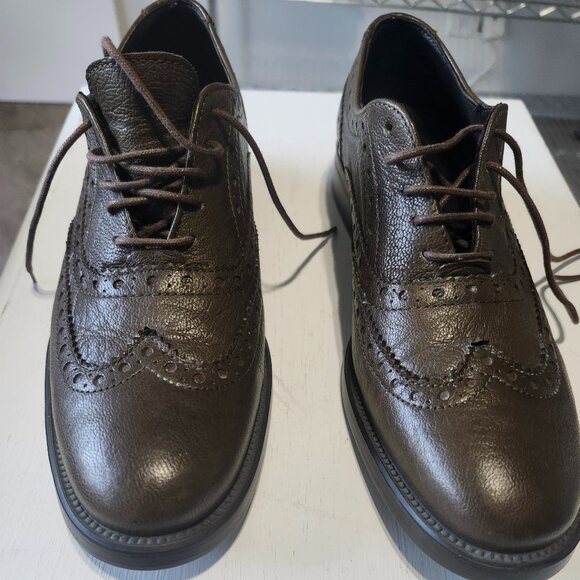 Boemos Made in Italy Leather Wingtip Brogue Oxford Shoes Men's Size 10 - Picture 3 of 9